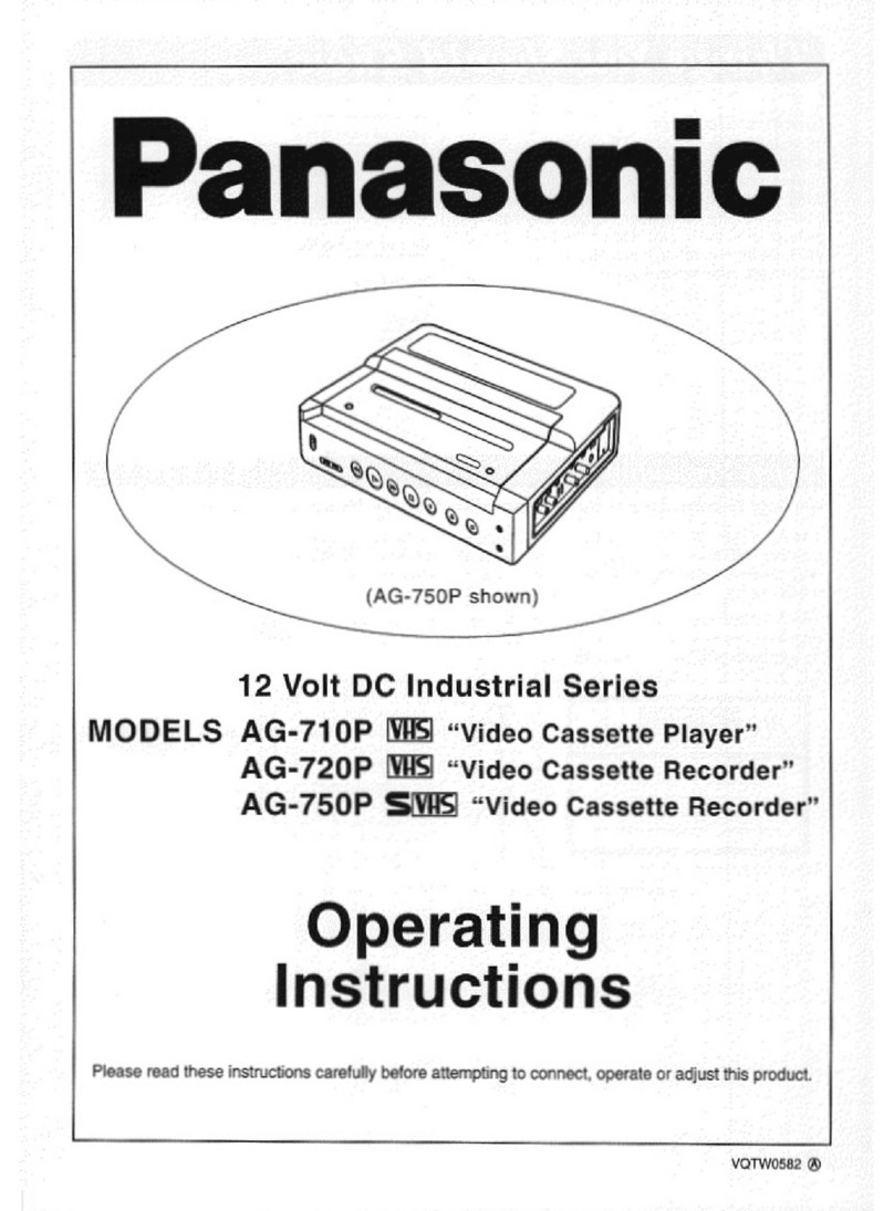 Panasonic AG710P - VCR/BRC User manual