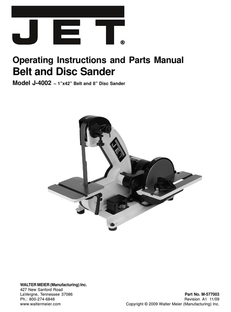 Jet J-4002 Operating instructions and parts manual Jet J-4002 Operating instructions and parts manual