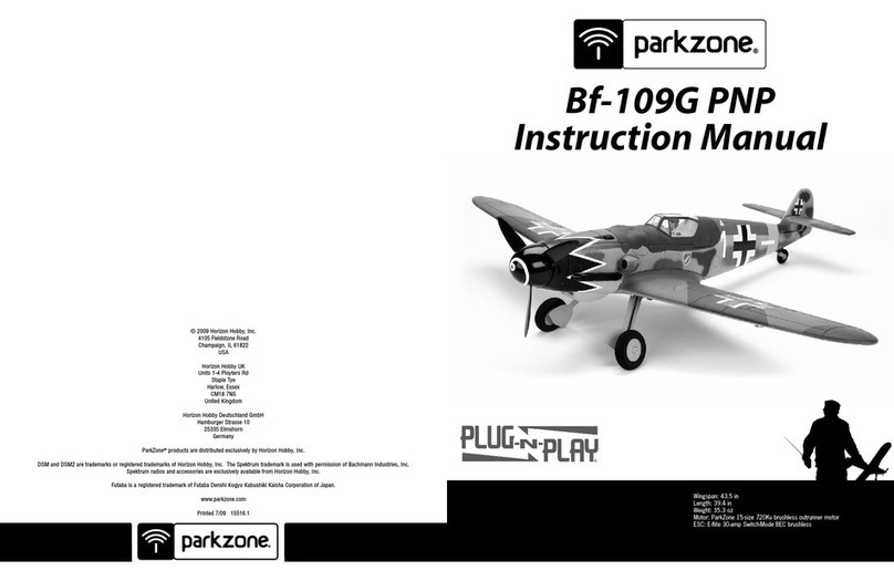 PARKZONE Bf-109G PNP instruction manual PARKZONE Bf-109G PNP instruction manual