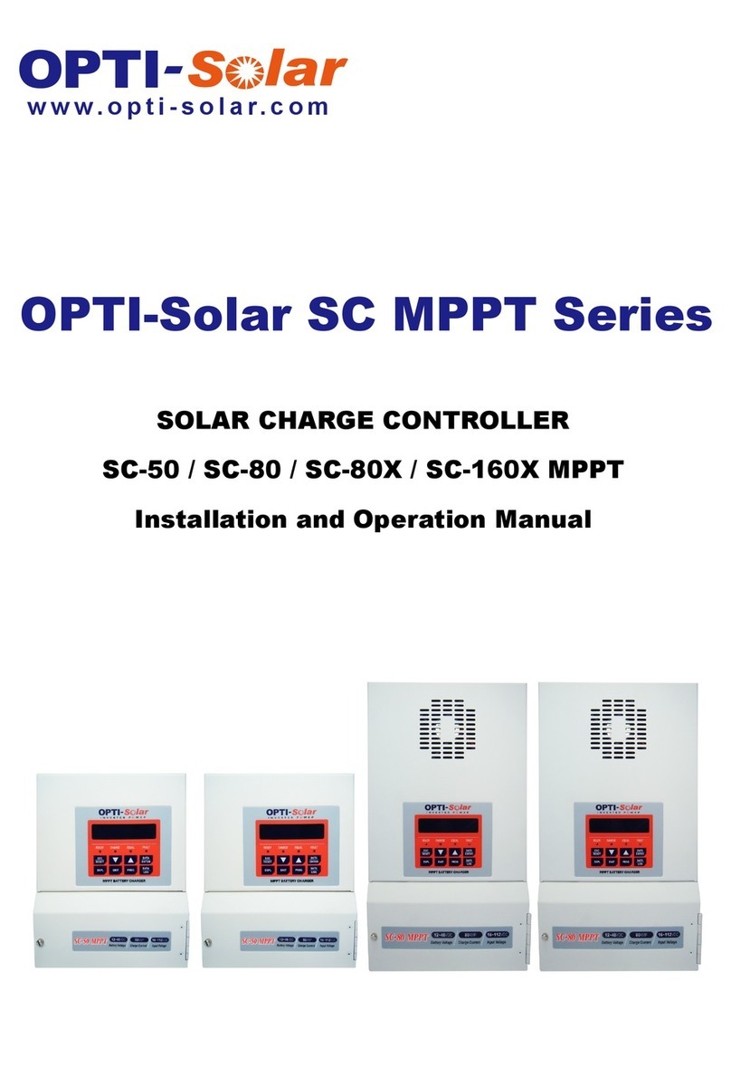 opti-solar SC-50 User manual
