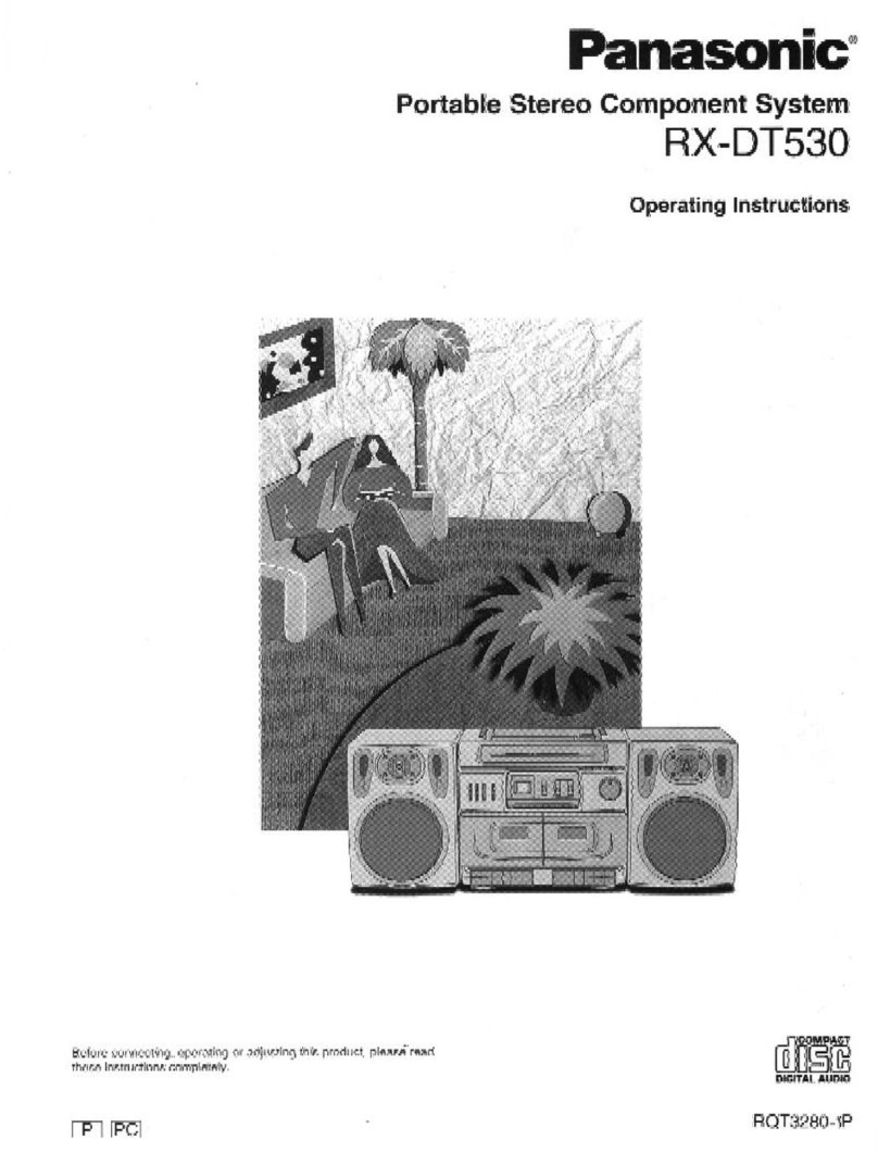 Panasonic RXDT530 - RADIO CASSETTE W/CD User manual