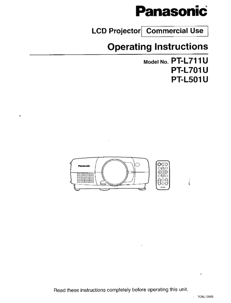 Panasonic PTL711U - LCD PROJECTOR User manual