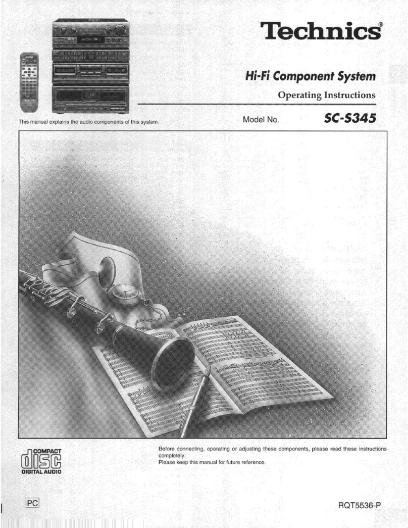 Technics SC-S345 User manual Technics SC-S345 User manual