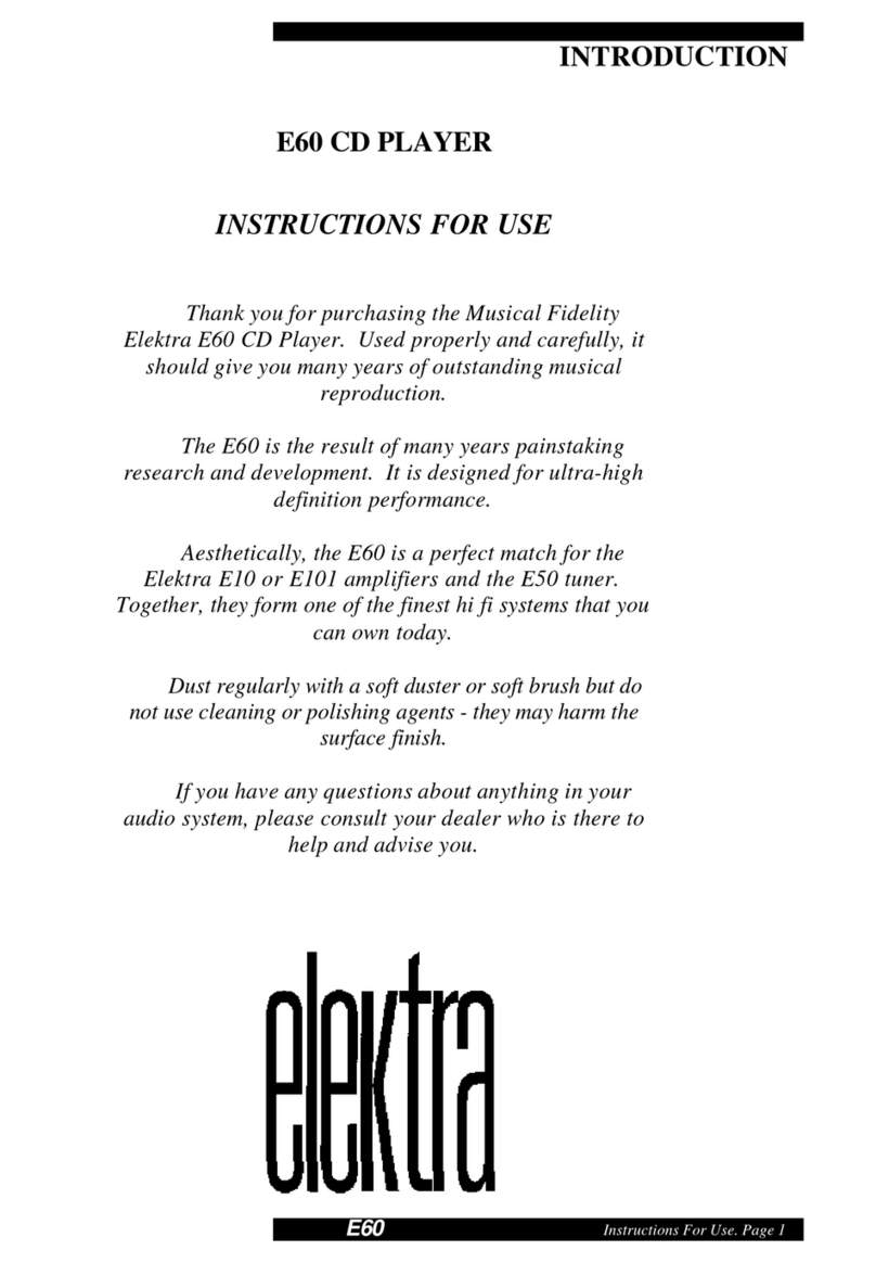 ELEKTRA E60 User manual