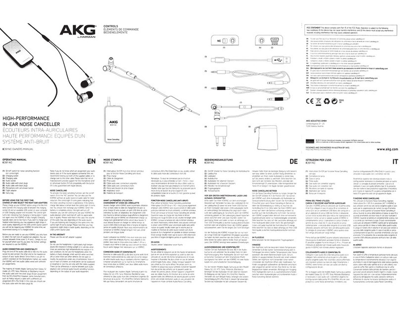 AKG K391 NC owner's manual