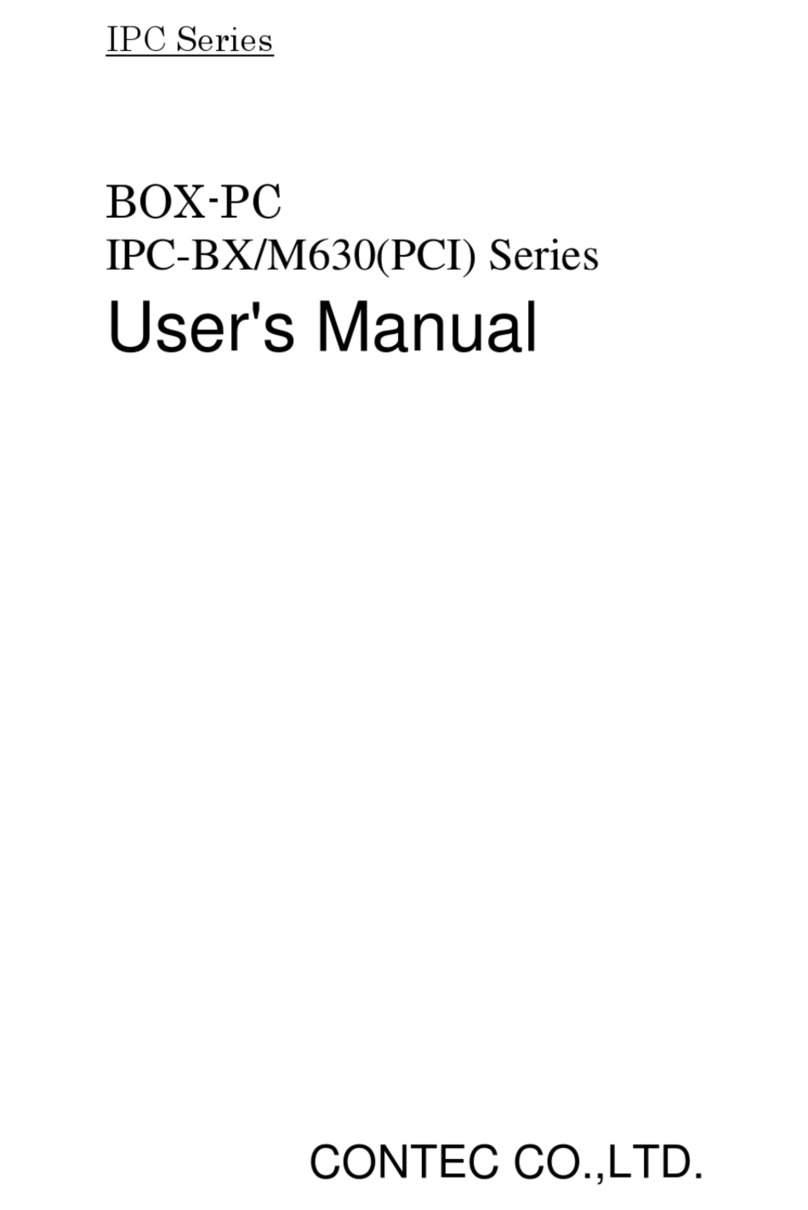 Contec IPC-BX/M630 Series user manual Contec IPC-BX/M630 Series user manual