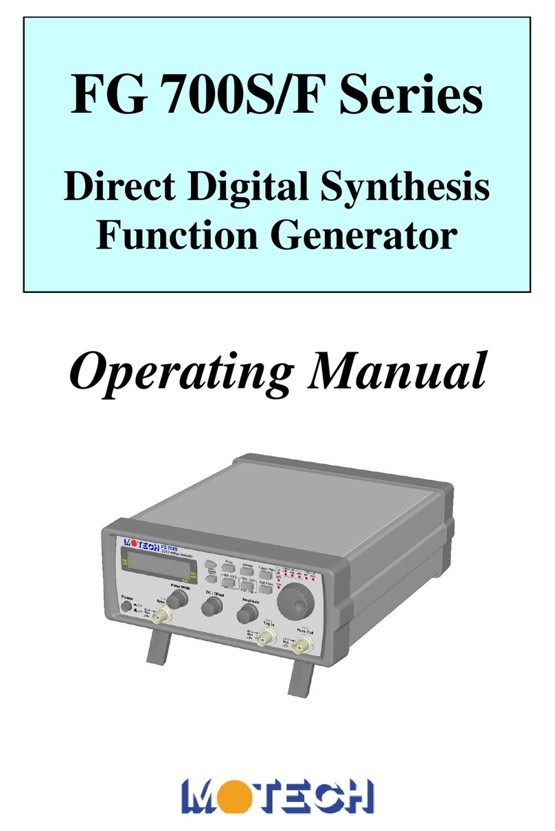 Motech FG 700F Series operating manual Motech FG 700F Series operating manual