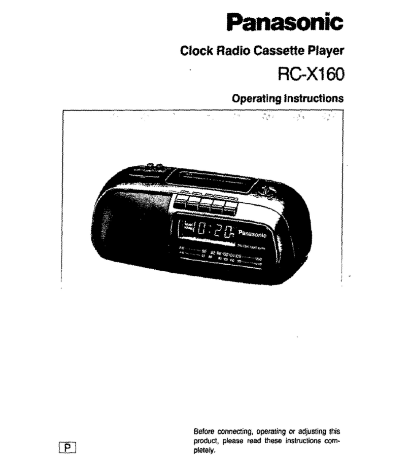 Panasonic RC-X160 operating instructions