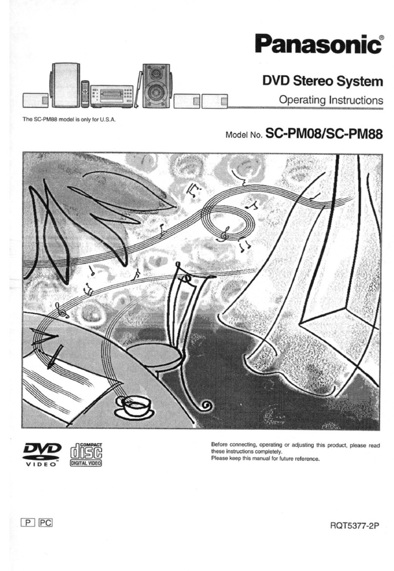 Panasonic SCPM08 - DVD STEREO SYSTEM User manual