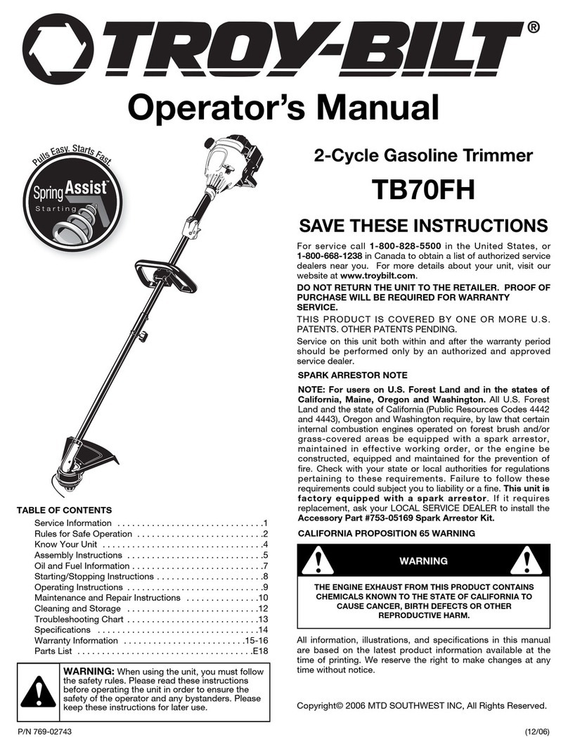 Troy-Bilt TB70FH User manual