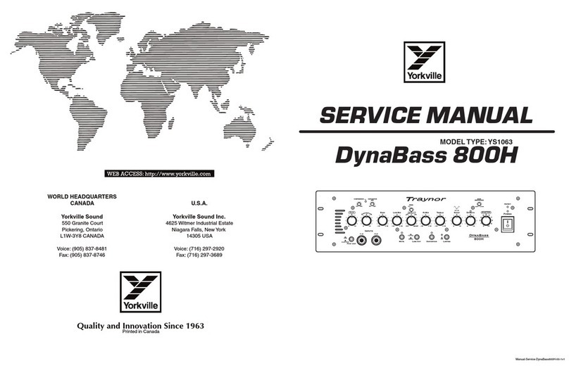 YORKVILLE DynaBass 800H YS1063 User manual