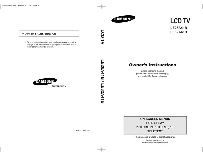 Samsung LE26A41B Owner's instructions