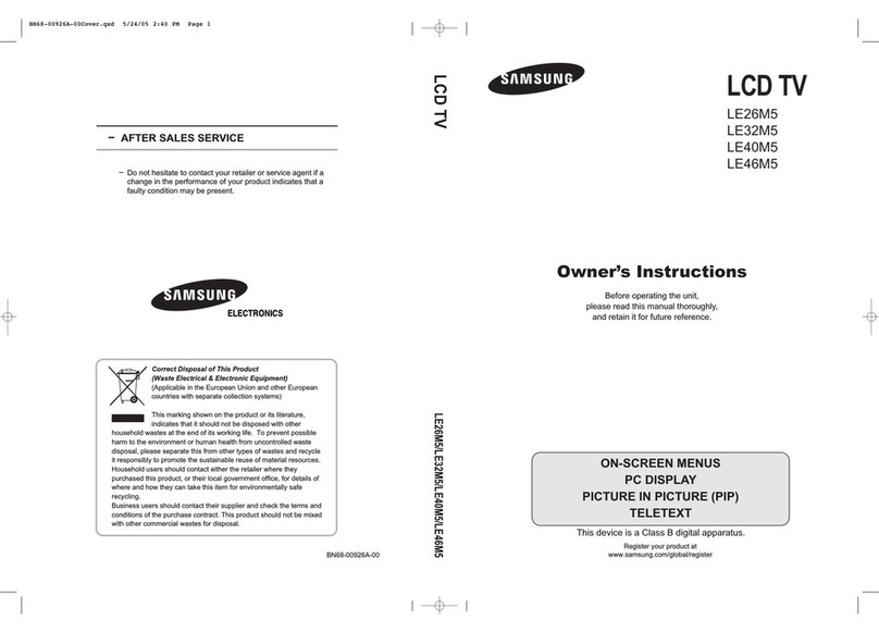 Samsung LE26M5 User manual