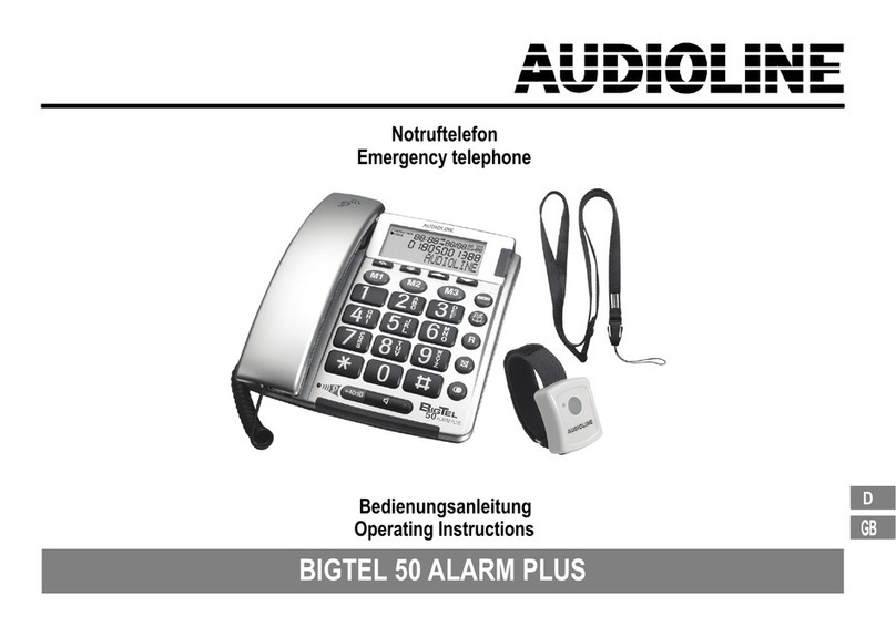 AUDIOLINE BIGTEL 50 ALARM PLUS operating instructions