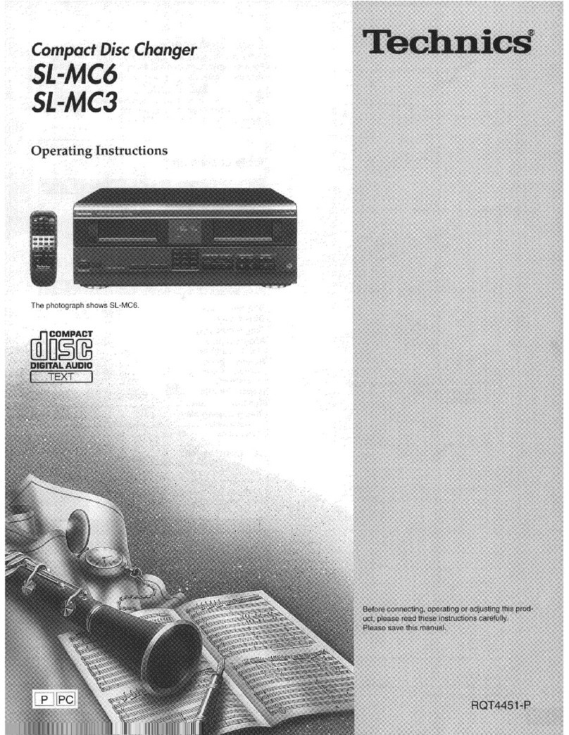 Panasonic SLMC6 - COMPACT DISC CHANGER User manual