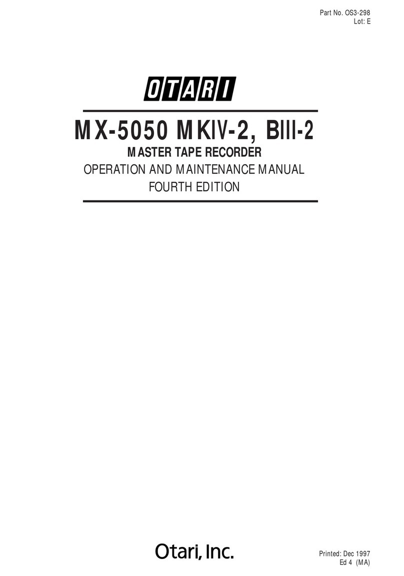 OTARI MX-5050 User manual