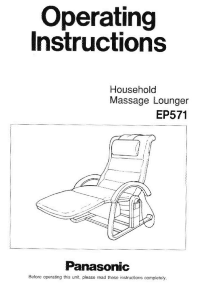 Panasonic EP571 - MASSAGE LOUNGER operating instructions