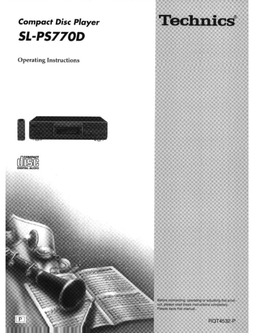 Panasonic SLPS770D - COMPACT DISC PLAYER User manual