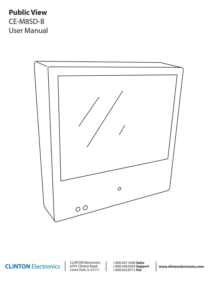 Clinton Electronics Public View CE-M8SD-B User manual Clinton Electronics Public View CE-M8SD-B User manual