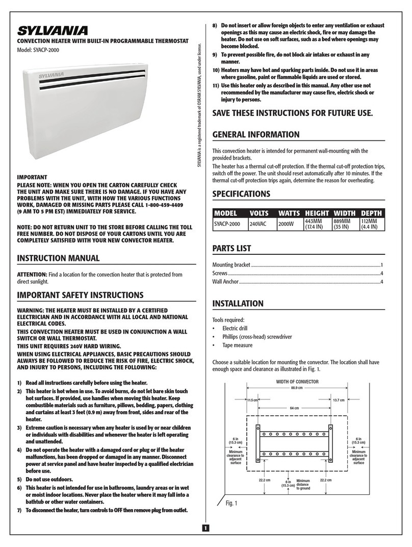 Sylvania SYACP-2000 instruction manual