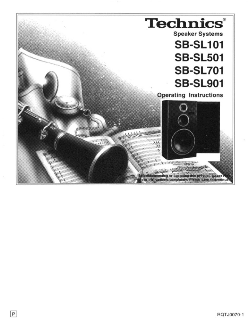 Technics SB-SL101 User manual Technics SB-SL101 User manual