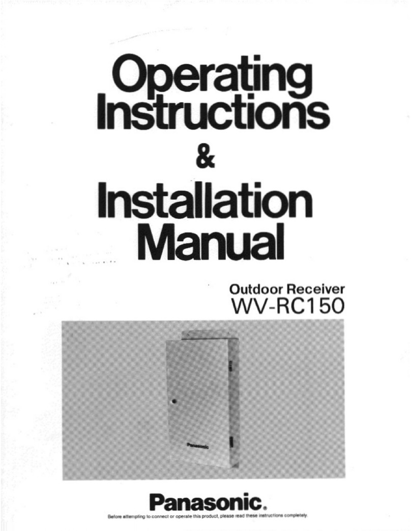 Panasonic WVRC150 - CONTROLLER Operating instructions