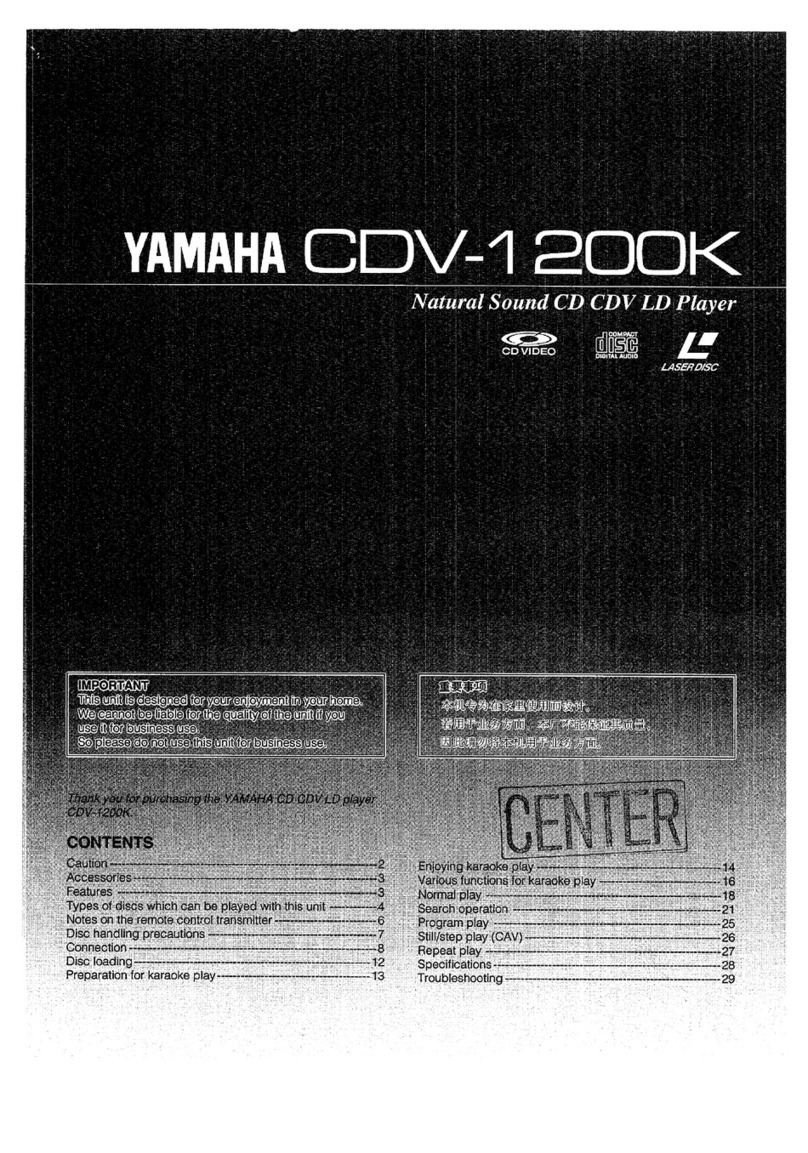 Yamaha CDV-1200K User manual Yamaha CDV-1200K User manual