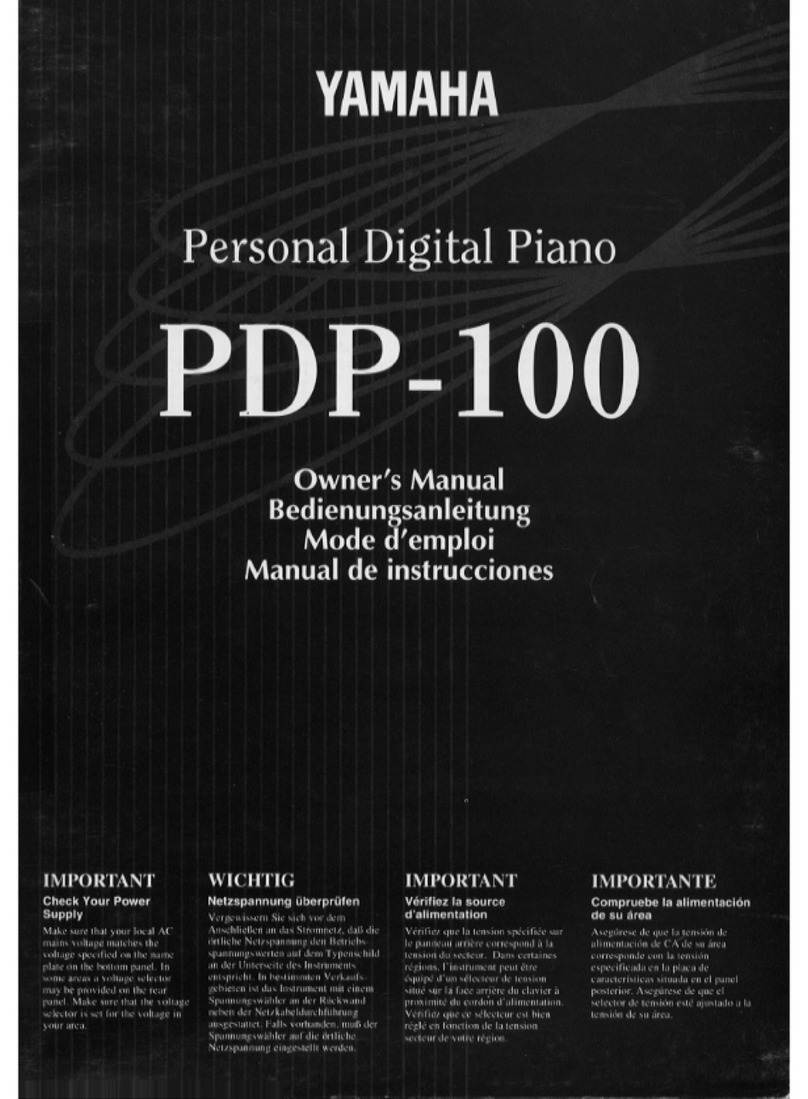 Yamaha PDP-100 User manual