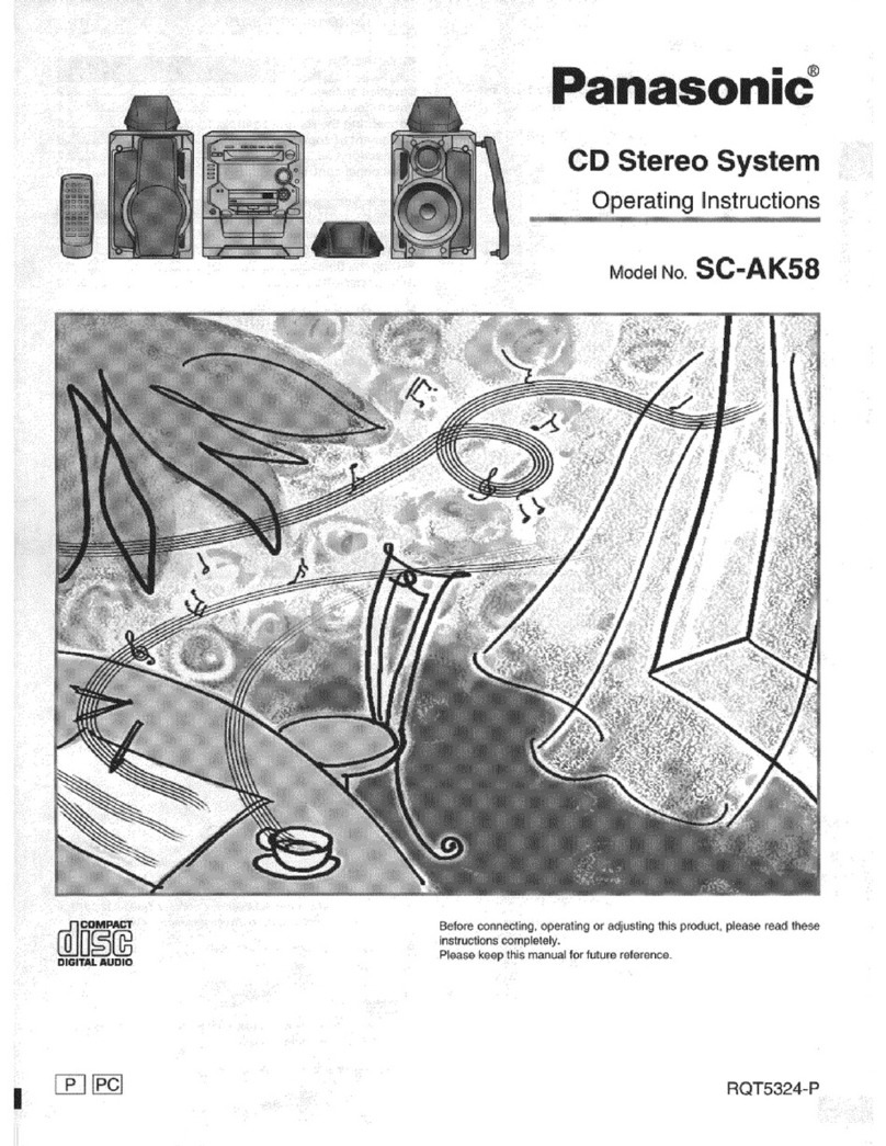 Panasonic SC-AK58 User manual Panasonic SC-AK58 User manual