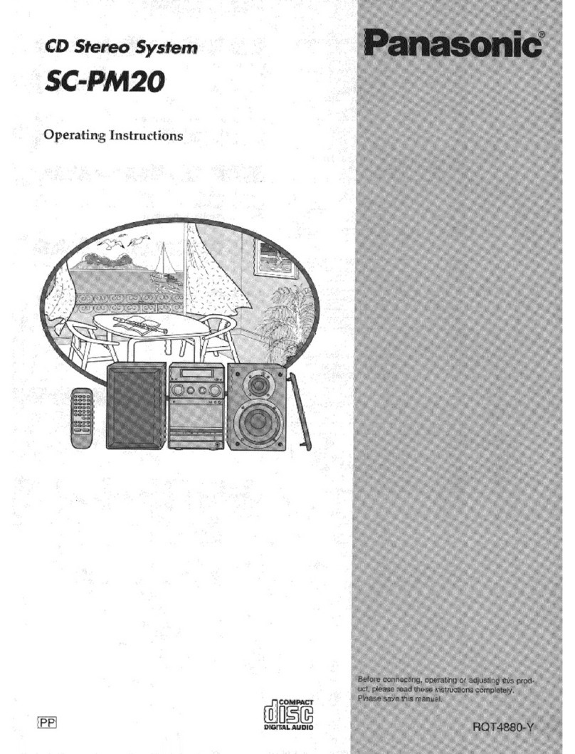 Panasonic SCPM20 - CD STEREO SYSTEM User manual