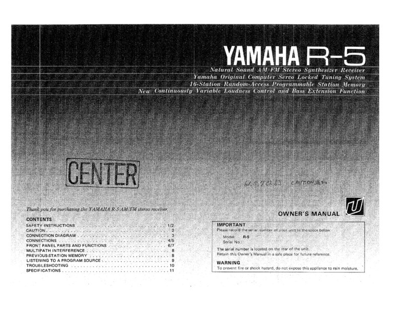 Yamaha R-5 owner's manual