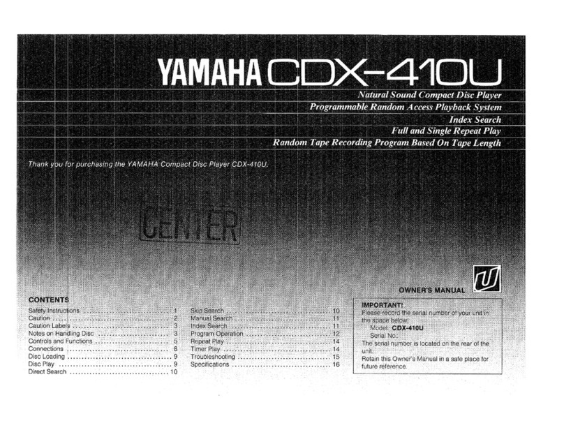 Yamaha CDX-410U User manual