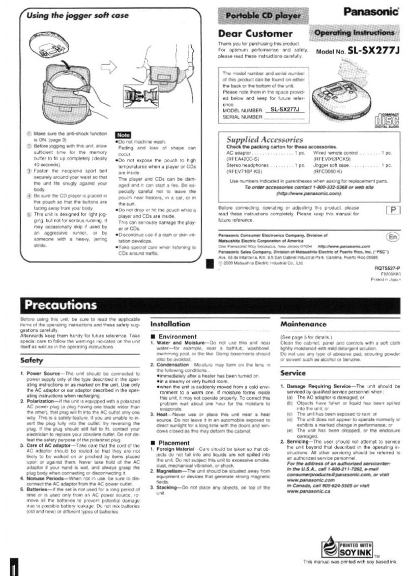 Panasonic SL-SX277J operating instructions