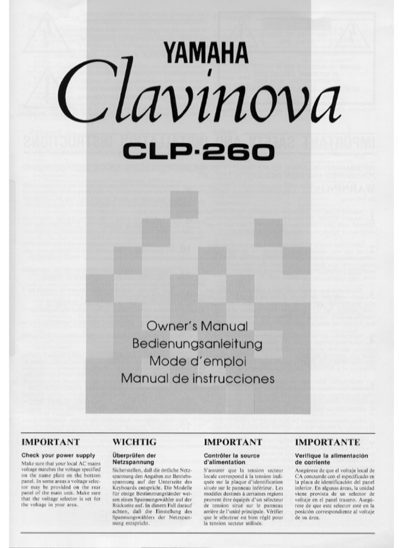 Yamaha Clavinova CLP-260 User manual