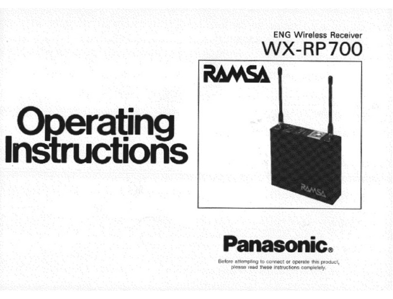 Panasonic RAMSA WX-RP700 User manual