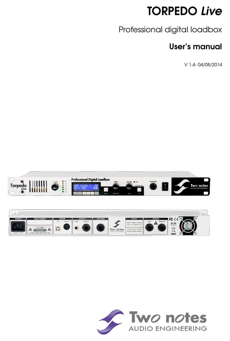 Two Notes TORPEDO Live User manual