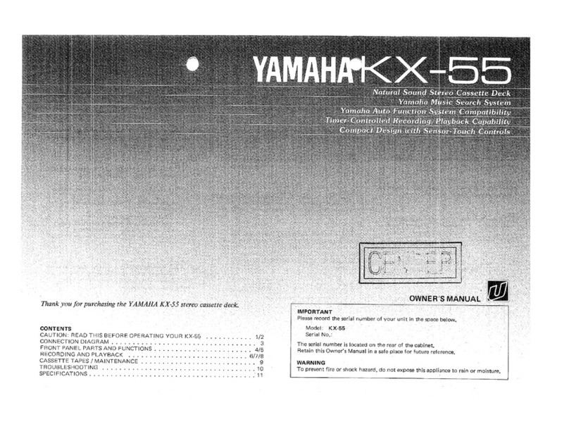 Yamaha KX-55 User manual Yamaha KX-55 User manual