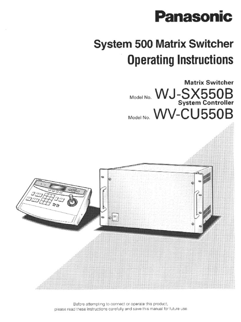 Panasonic WJSX550B - MATRIX SWITCHER operating instructions Panasonic WJSX550B - MATRIX SWITCHER operating instructions