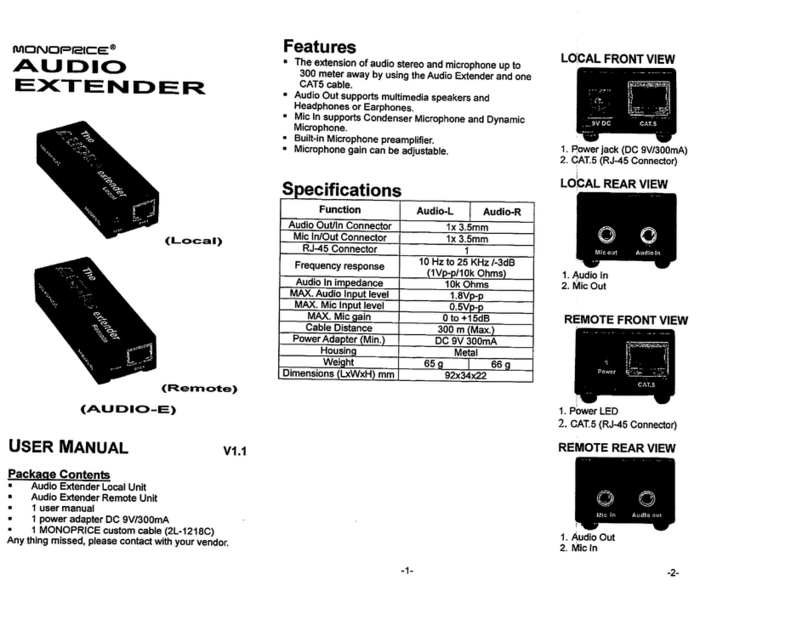 Monoprice Audio-E Local User manual Monoprice Audio-E Local User manual