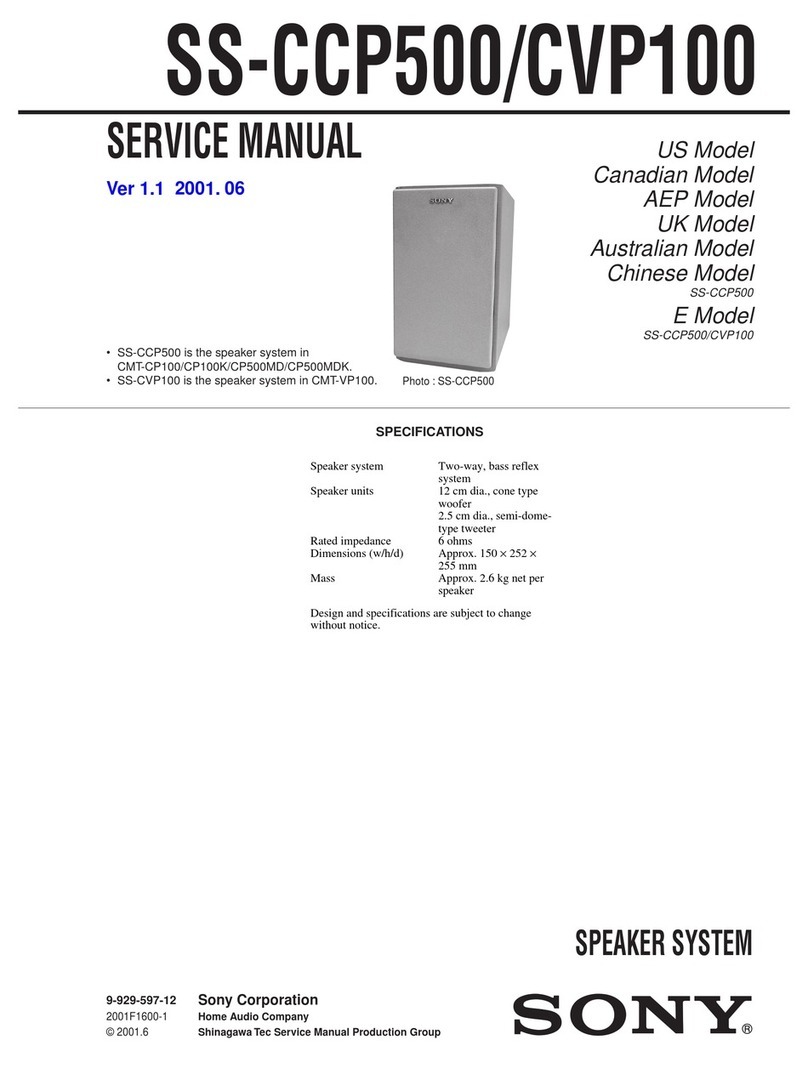 Sony SS-CCP500 Service manual