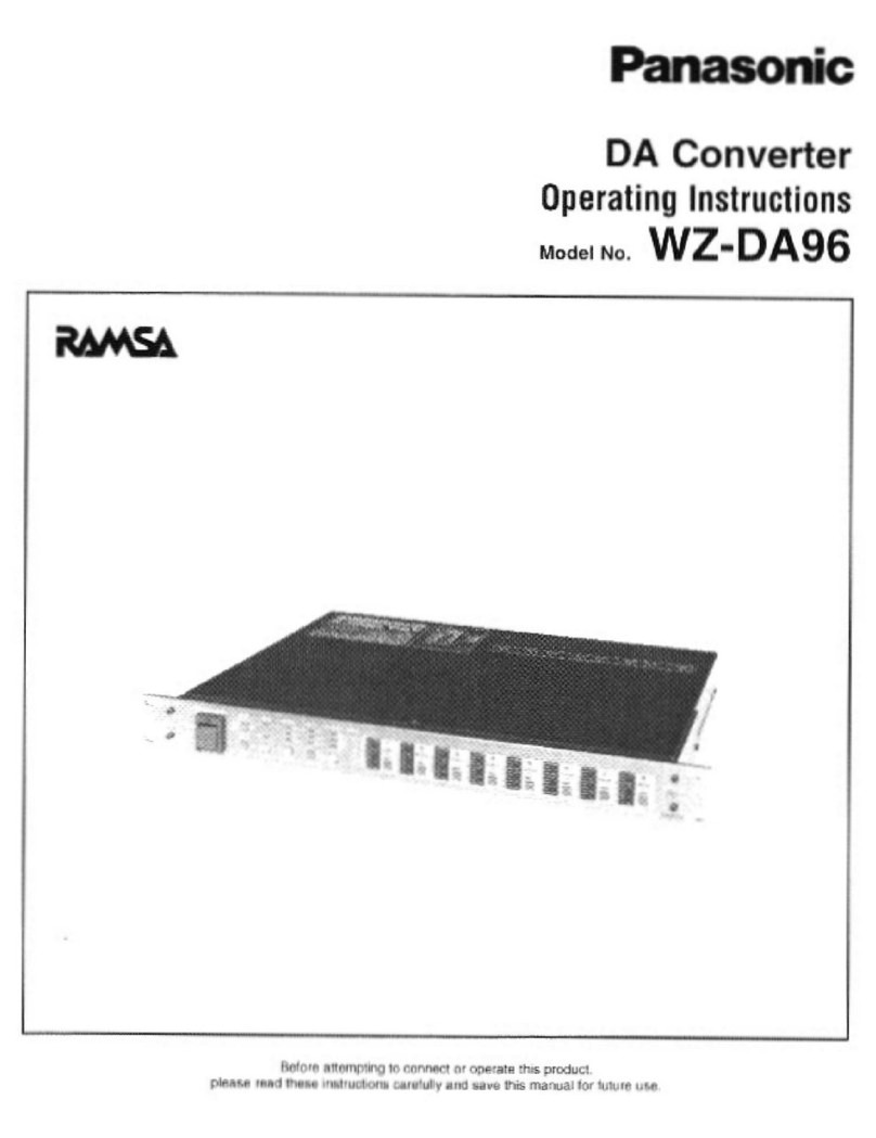 Panasonic Ramsa WZ-DA96 operating instructions Panasonic Ramsa WZ-DA96 operating instructions