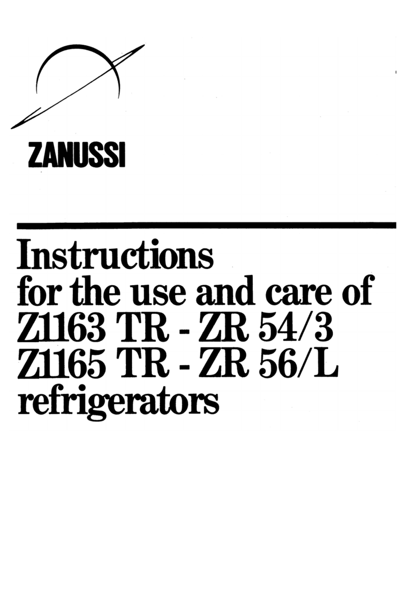 Zanussi Z1163 TR Assembly instructions