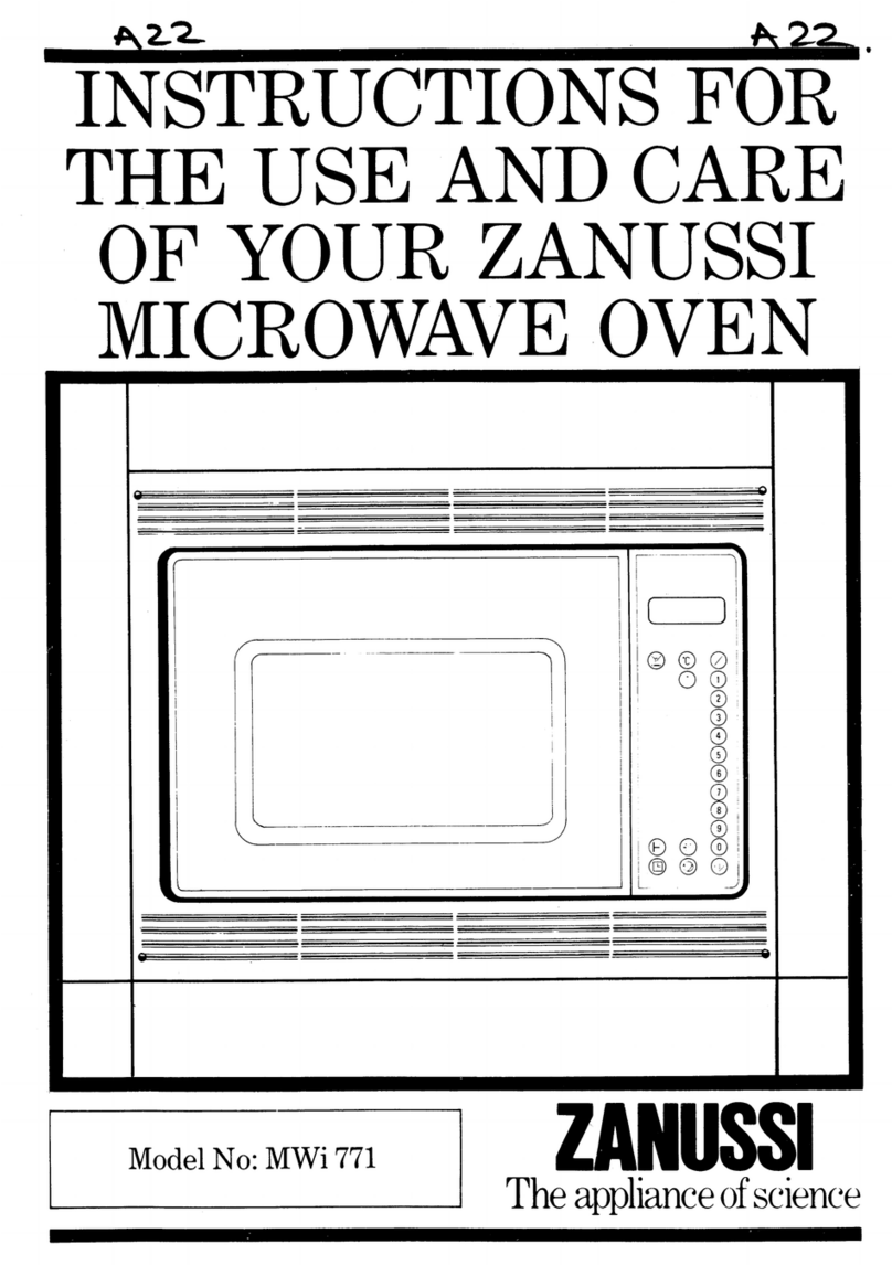 Zanussi MWi 771 User manual Zanussi MWi 771 User manual