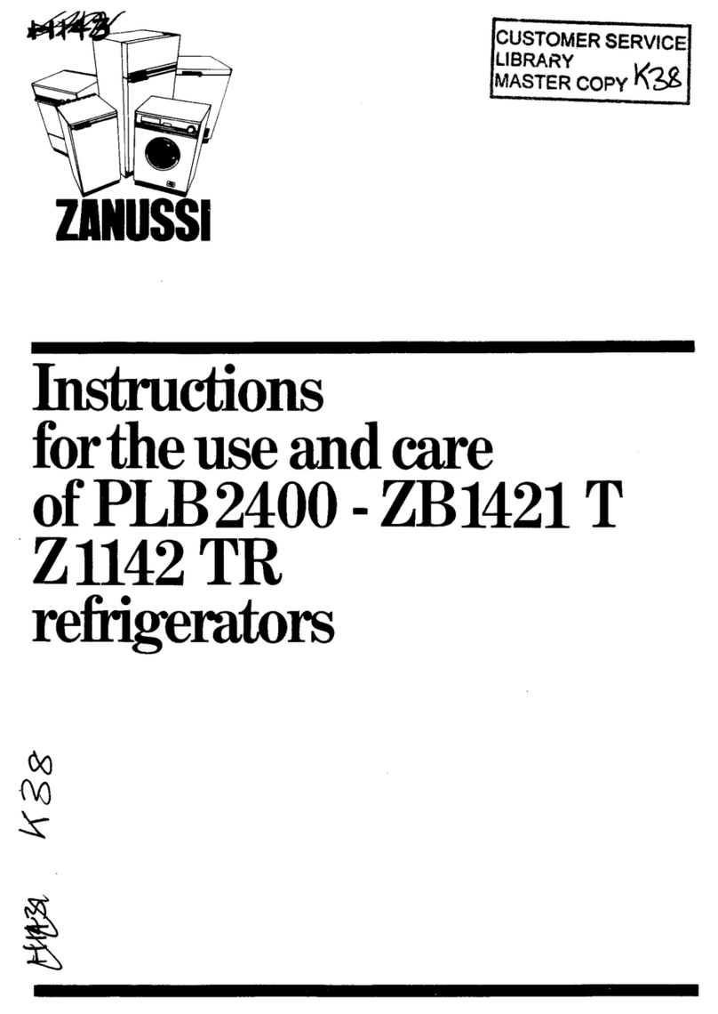Zanussi PLB2400 Instructions for the use and care