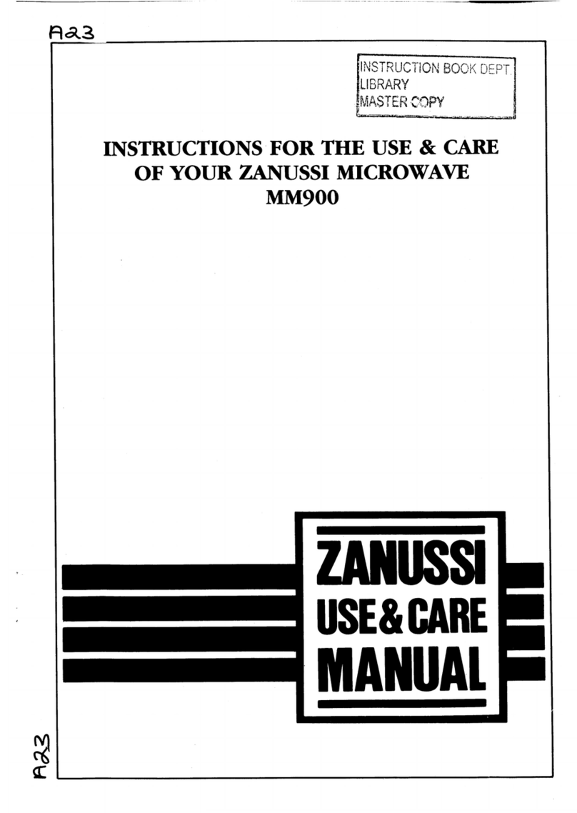 Zanussi MM900 Instructions for use and care