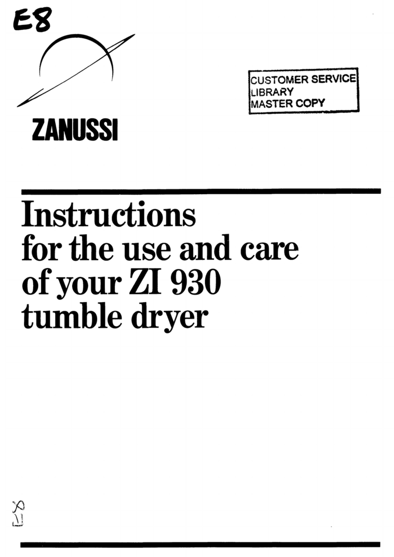 Zanussi ZI 930 Instructions for use and care Zanussi ZI 930 Instructions for use and care