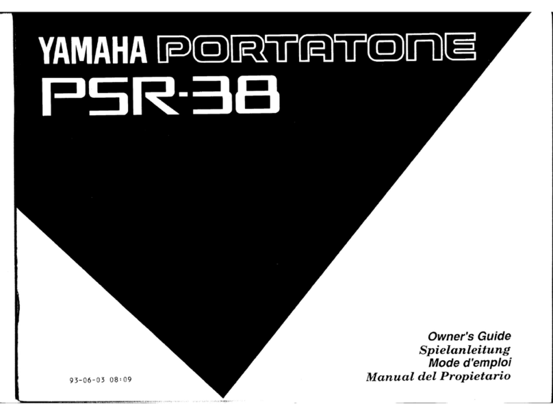 Yamaha Portatone PSR-38 User manual