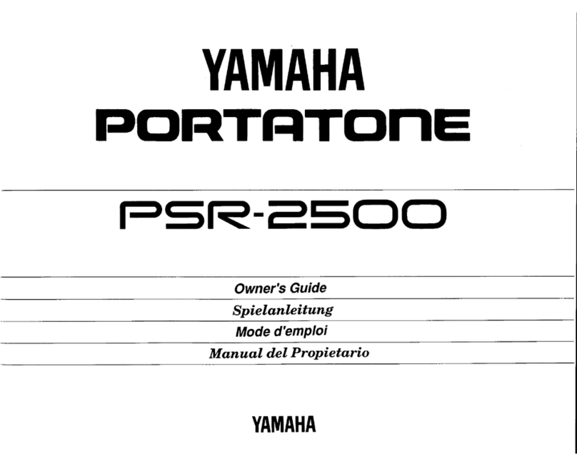 Yamaha PortaTone PSR-2500 User manual