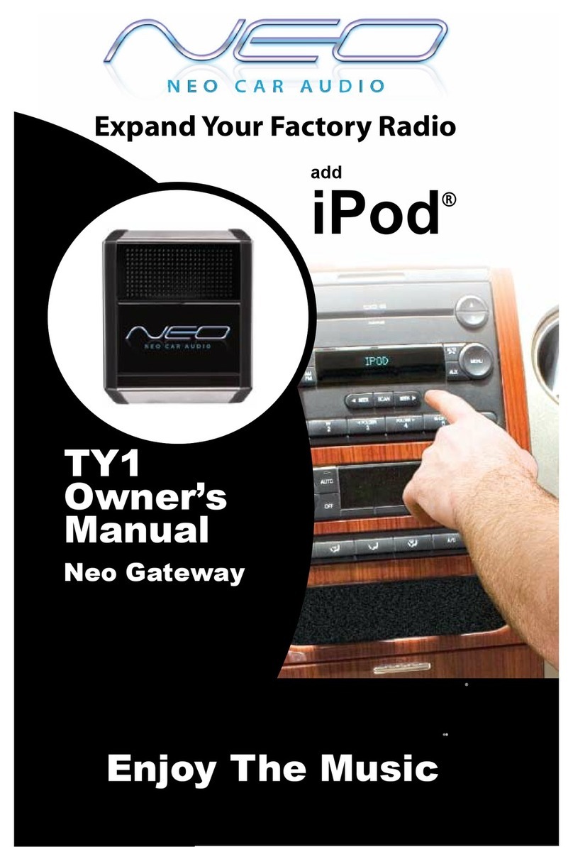 Neo Car Audio TY1 owner's manual