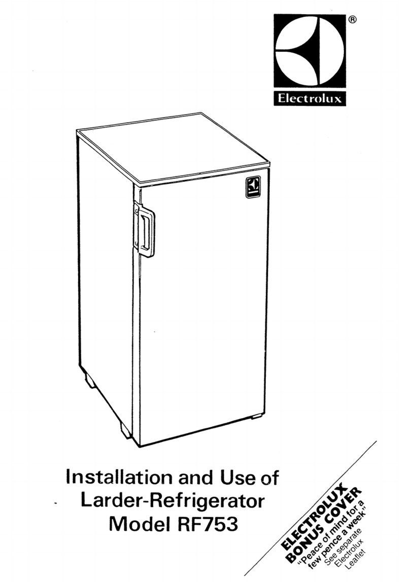 Electrolux RF753 Quick start guide